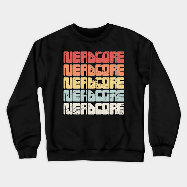 Nerdcore - Nerdy & Geeky Hip Hop Music Crewneck Sweatshirt by Wizardmode